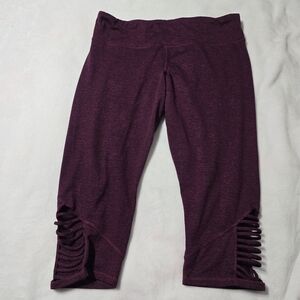 Womens Champion Burgundy Capri Leggings Size XXL